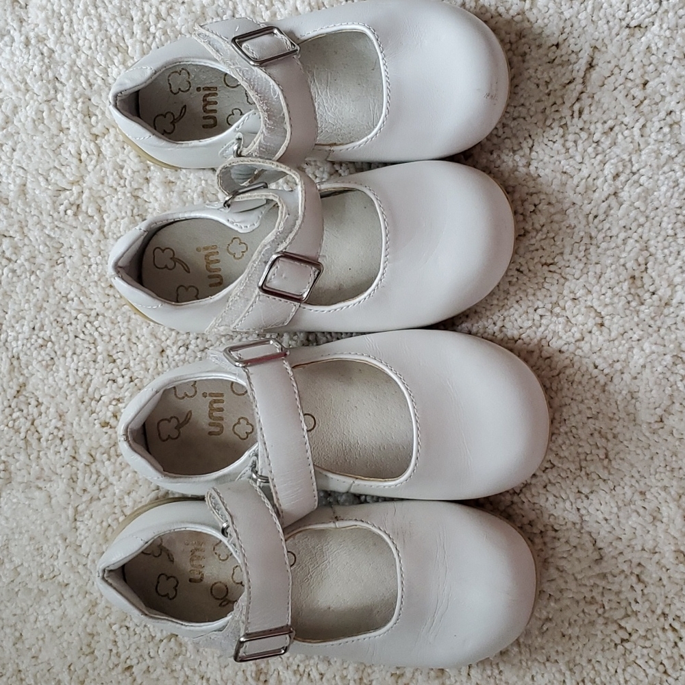 Two Pairs Umi White Dress Shoes